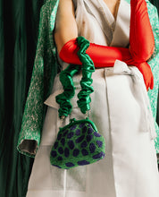 Load image into Gallery viewer, the Arnoldi Jade Clutch Bag In Lush Green &amp; Blue
