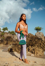 Load image into Gallery viewer, the Arnoldi Jade Clutch Bag In Lush Green &amp; Blue
