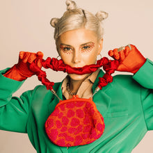 Load image into Gallery viewer, The Arnoldi Jean Hand-beaded Clutch In Red &amp; Pink
