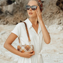 Load image into Gallery viewer, ARYA Safari Linen Midi Dress In Off White

