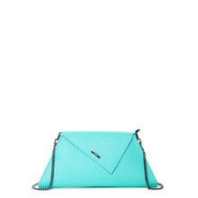 Load image into Gallery viewer, Leather Clutch Bag Turquoise Evening Purse Unique Women's Handbag

