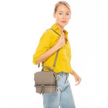 Load image into Gallery viewer, Gray Leather Backpack Purse for Women Convertible Crossbody Bag Medium Size with Front and Back Pockets
