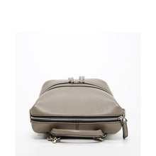 Load image into Gallery viewer, Gray Leather Backpack Purse for Women Convertible Crossbody Bag Medium Size with Front and Back Pockets
