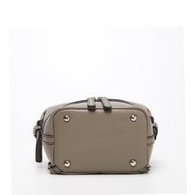 Load image into Gallery viewer, Gray Leather Backpack Purse for Women Convertible Crossbody Bag Medium Size with Front and Back Pockets
