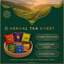 Load image into Gallery viewer, Premium Tea Chest – 6 Flavors, 72 Tea Bags (Classic &amp; Herbal Options)
