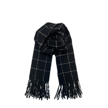 Load image into Gallery viewer, Black Plaid Scarf
