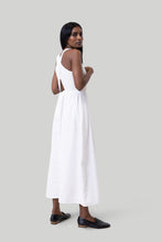 Load image into Gallery viewer, Cross-back Midi Dress in Eyelet Embroidery
