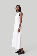 Load image into Gallery viewer, Cross-back Midi Dress in Eyelet Embroidery
