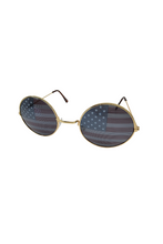 Load image into Gallery viewer, American Flag Round Shaped Sunglasses
