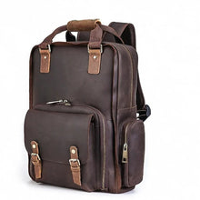 Load image into Gallery viewer, The Gaetano | Large Leather Backpack Camera Bag with Tripod Holder
