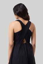 Load image into Gallery viewer, Cross-back Midi Dress in Black
