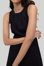 Load image into Gallery viewer, Cross-back Midi Dress in Black
