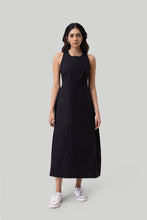 Load image into Gallery viewer, Cross-back Midi Dress in Black
