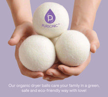 Load image into Gallery viewer, Wool Dryer Balls Bundle - Reusable Laundry Balls Made from Pure New Zealand Wool - Includes Lavender &amp; Peppermint Oils
