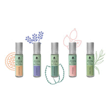 Load image into Gallery viewer, Aromatherapy Essential Oils Rollerballs (Bergamot, Lavender, Peppermint, Rosehip, Tea Tree)
