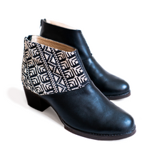 Load image into Gallery viewer, Salma Ankle Boot - Black and Ecru
