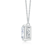 Load image into Gallery viewer, AGI Certified Lab-Grown Emerald-Cut &amp; Pear Diamond Two-Stone Pendant in 14K White Gold – Choice of 1ctw or 2ctw
