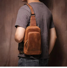 Load image into Gallery viewer, Erling Leather Sling Bag | Crossbody Leather Pack
