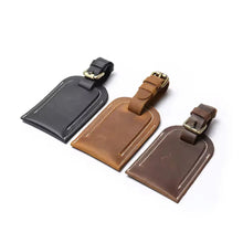 Load image into Gallery viewer, Full Grain Leather Luggage Tag
