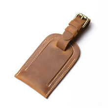 Load image into Gallery viewer, Full Grain Leather Luggage Tag
