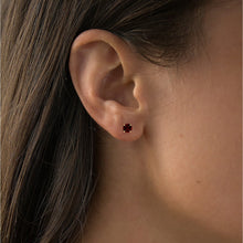 Load image into Gallery viewer, 2.00 CTW Natural Red Garnet Stud Earrings in 14K Yellow Gold - Handcrafted USA
