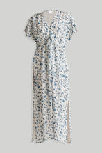 Load image into Gallery viewer, Gathered Maxi Dress in Blue Florals
