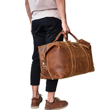 Load image into Gallery viewer, The Eira Duffle Bag | Vintage Leather Weekender
