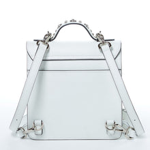 Load image into Gallery viewer, Convertible Leather Backpack Purse White Crossbody Bag
