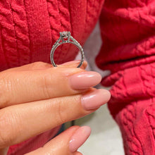 Load image into Gallery viewer, Round Brilliant Lab Grown Diamond Channel Setting Engagement Ring (F/VS) in 14K White Gold
