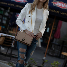 Load image into Gallery viewer, Leather Chain Shoulder Bag Tan
