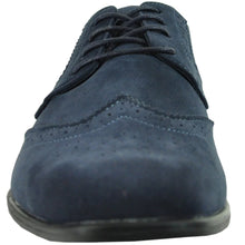 Load image into Gallery viewer, BRAVO Men Dress Shoe KING-3 Wingtip Oxford Shoe Blue

