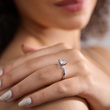 Load image into Gallery viewer, 3.00 CTW AGI Certified Round Lab Grown Diamond Six Prong Solitaire Engagement Ring - F-VS Clarity in 14K White Gold
