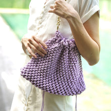 Load image into Gallery viewer, LYON Macrame Tote Bag, in Lilac
