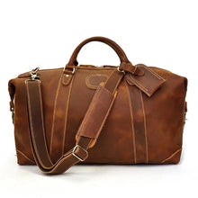Load image into Gallery viewer, The Eira Duffle Bag | Vintage Leather Weekender
