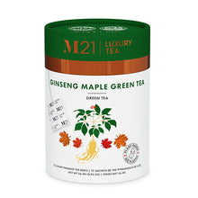 Load image into Gallery viewer, Maple Ginseng Luxury Green Tea - 12ct Canister
