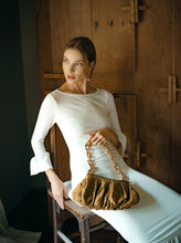 Load image into Gallery viewer, MARJORIE Bamboo Ruffle Dress In Off-white
