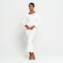 Load image into Gallery viewer, MARJORIE Bamboo Ruffle Dress In Off-white
