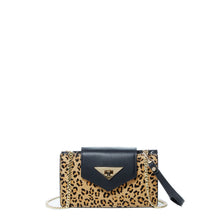 Load image into Gallery viewer, Mini Crossbody Bag Small Leather Leopard Black Purse Wristlet Women's Handbag
