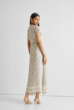 Load image into Gallery viewer, Maxi Wrap Dress in Blue Florals
