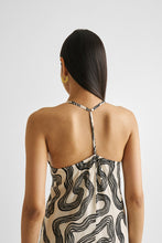 Load image into Gallery viewer, Midi Slip Dress in Black Stripes
