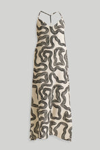 Load image into Gallery viewer, Midi Slip Dress in Black Stripes
