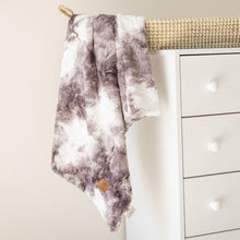 Load image into Gallery viewer, Ultra-Plush Grey Tie Dye Fur Blanket
