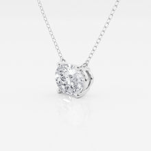 Load image into Gallery viewer, 1.00 Ctw Oval Lab Grown Diamond Solitaire Pendant In White /Yellow
