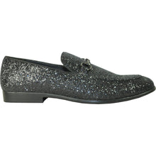 Load image into Gallery viewer, "Bravo1" Black Glitter Tuxedo &amp; Prom Shoes
