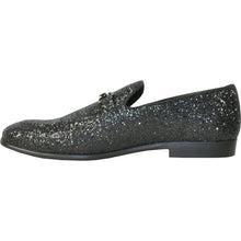 Load image into Gallery viewer, "Bravo1" Black Glitter Tuxedo &amp; Prom Shoes
