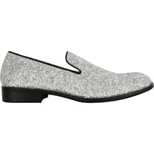 Load image into Gallery viewer, BRAVO Men Dress Shoe PROM-8 Loafer Shoe for Prom &amp; Wedding Silver
