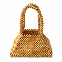 Load image into Gallery viewer, Pyramid Beaded Tote Bag in Toasted Beige

