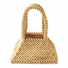 Load image into Gallery viewer, PYRAMID Beaded Tote Bag in Nude Beige
