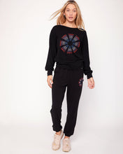 Load image into Gallery viewer, Karma Graphic Viscose Blend Long Sleeve Top
