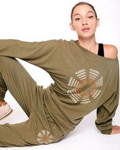 Load image into Gallery viewer, Karma Graphic Viscose Blend Long Sleeve Top

